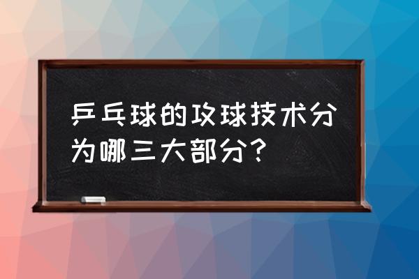 乒乓球的基本技术有哪5种 乒乓球的攻球技术分为哪三大部分? 乒乓球的基本技术有哪5种 乒乓球的攻球技术分为哪三大部分?